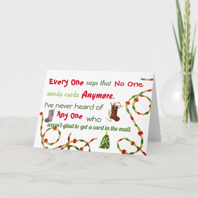 Todos, ninguém, nenhum cartão de Natal (Frente)