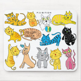 Todos os 13 gatos em um Mousepad