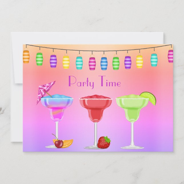 TODOS OS CONVITES DE FESTAS DE COCKTAIL BEACH (Frente)