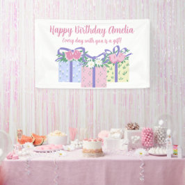 Todos os dias é um banner de aniversário do presen