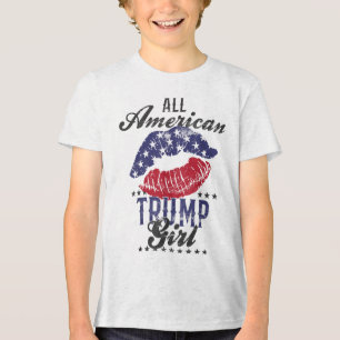 Todos Os Lábios De Bandeiras Da American Trump Gir