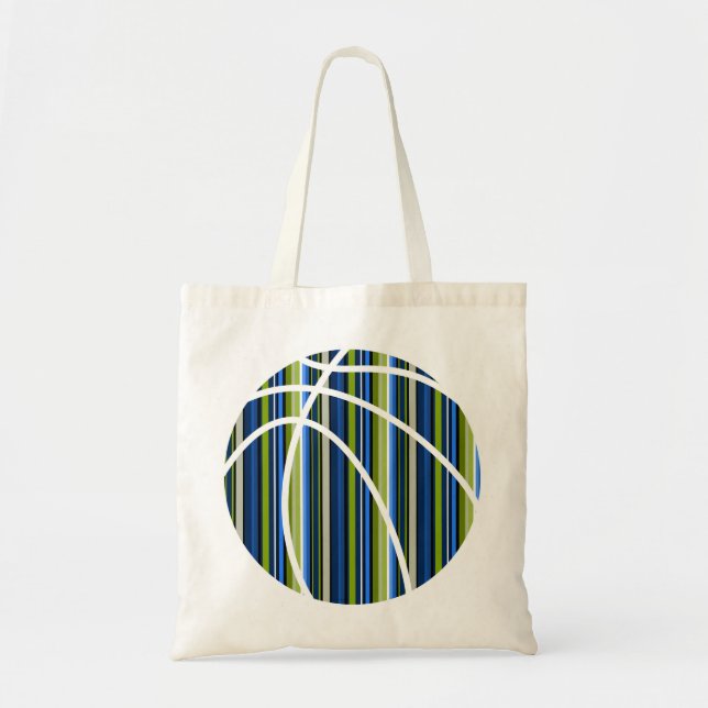 Todos os Meninos Stripe Bolsa de Basquete Azul e V (Frente)