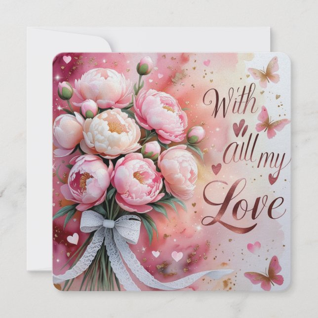 Todos os meus cartões de dia de os namorados de am (Frente)