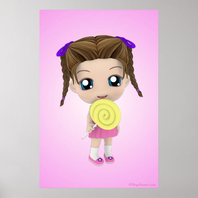 Todos os Minos Chibi Girl Candy Poster (Frente)