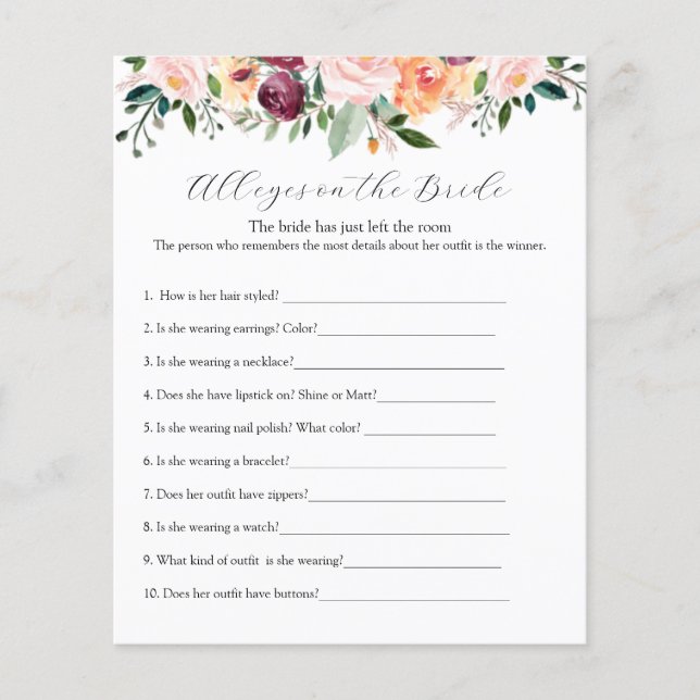 Todos os Olhos no Jogo do Chá de panela da Noiva (Frente)