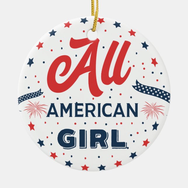 Todos os Ornamentos de Crachás de Meninas American (Frente)