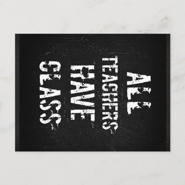 Todos os professores têm classe Cartão postal (Frente)