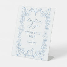 Todos os Toile Boy Blue Baptism Personalizado Eleg