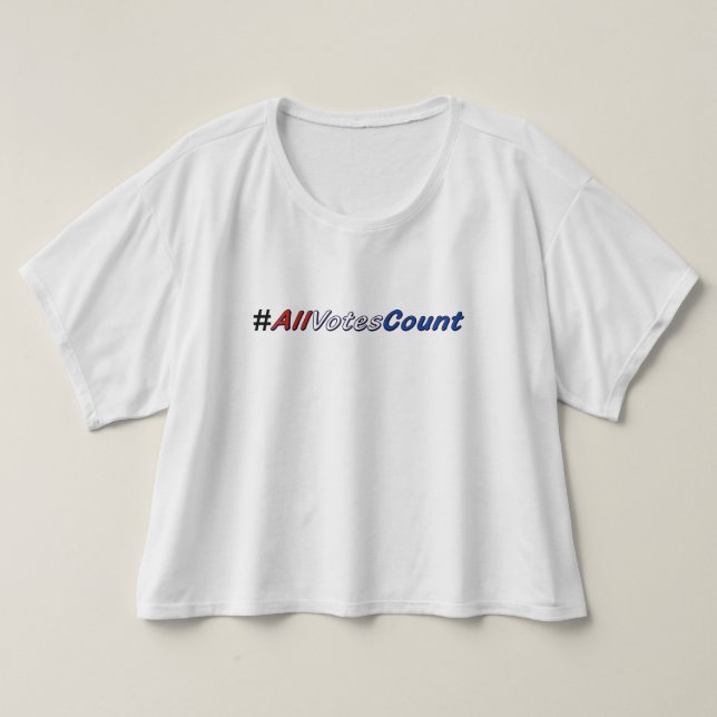 Todos os Votos Contam no Camiseta (Frente do Design)