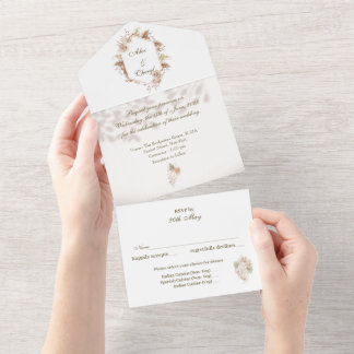 Todos Personalizáveis em Um Convite de Casamento