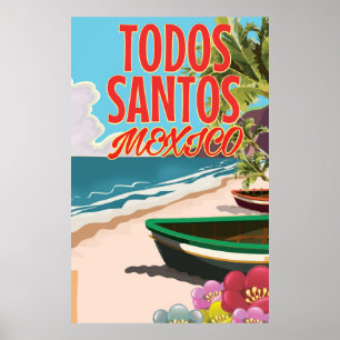 Todos Santos Mexico travel poster