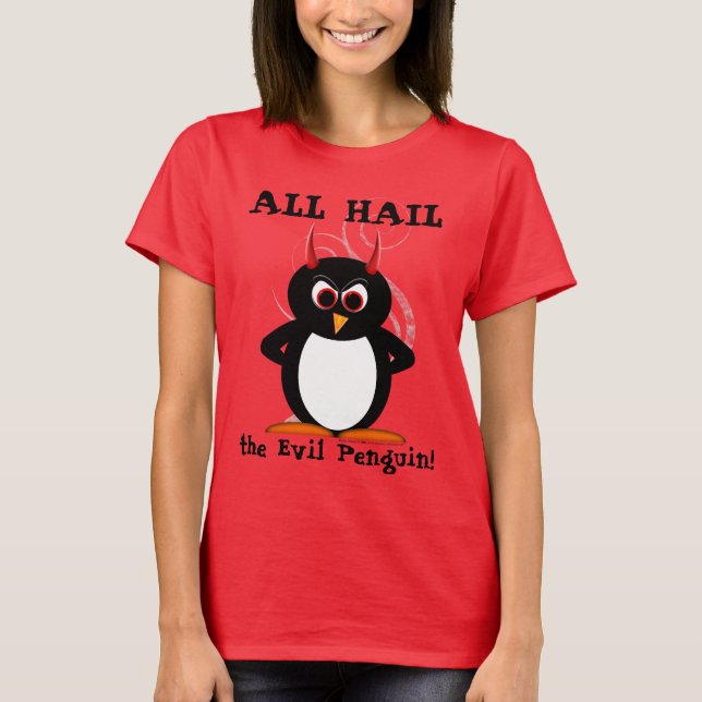 Todos saudam a camisa má de Penguin™ (Frente)
