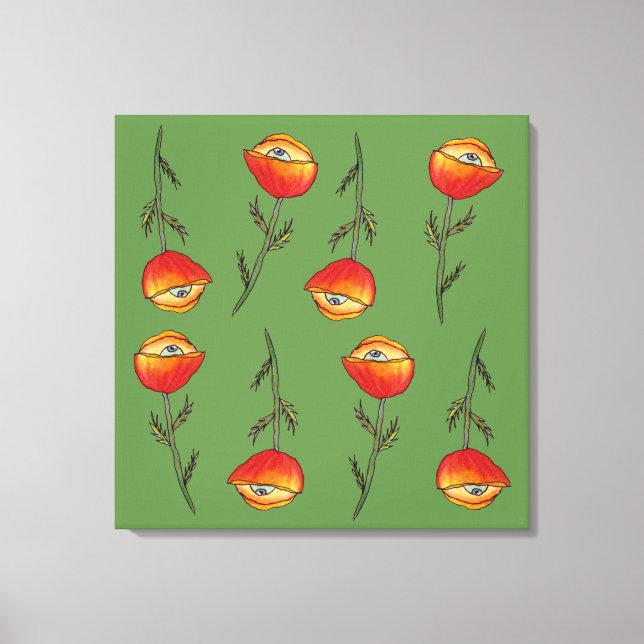 Todos vendo Impressão de Arte Flor Poppy (Frente)