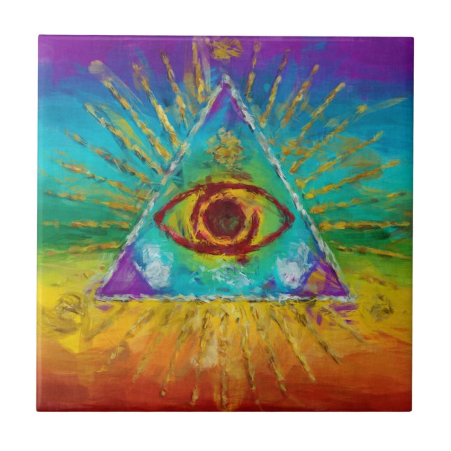 Todos Vendo Olhos De Deus - Arte abstrato (Frente)