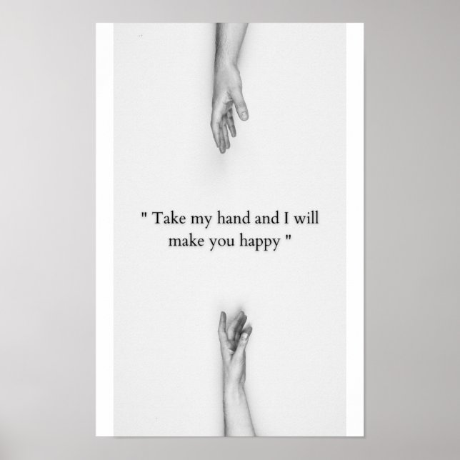 Together Forever Minimalist Hand Line Art Poster (Frente)
