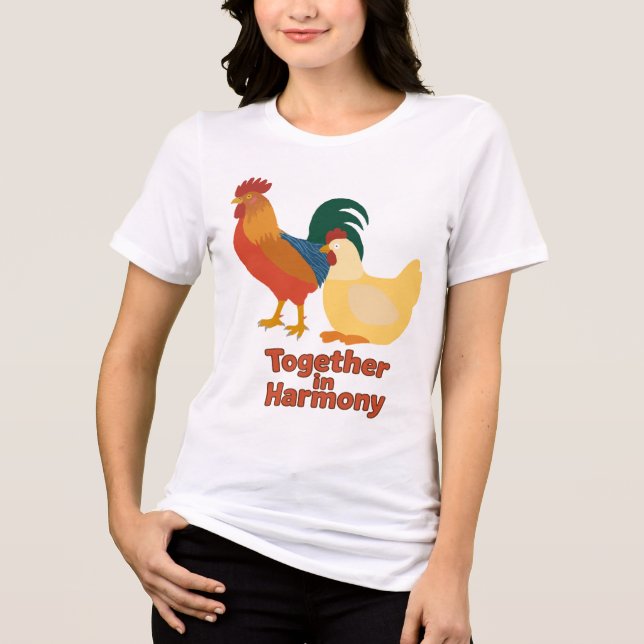 Together in Harmony – Peaceful Rooster and Hen Wom (Frente)