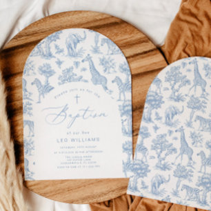 Toile Boy Baptism Safari Chinoiserie Convite