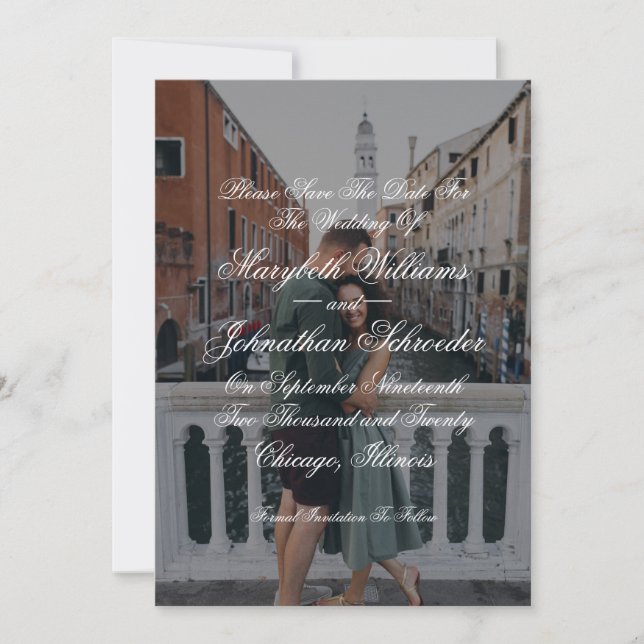 Toile & Calliografia Salvar o Cartão com fotos de  (Frente)