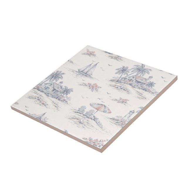 Toile de Jouy Azul Costeira (Lateral)