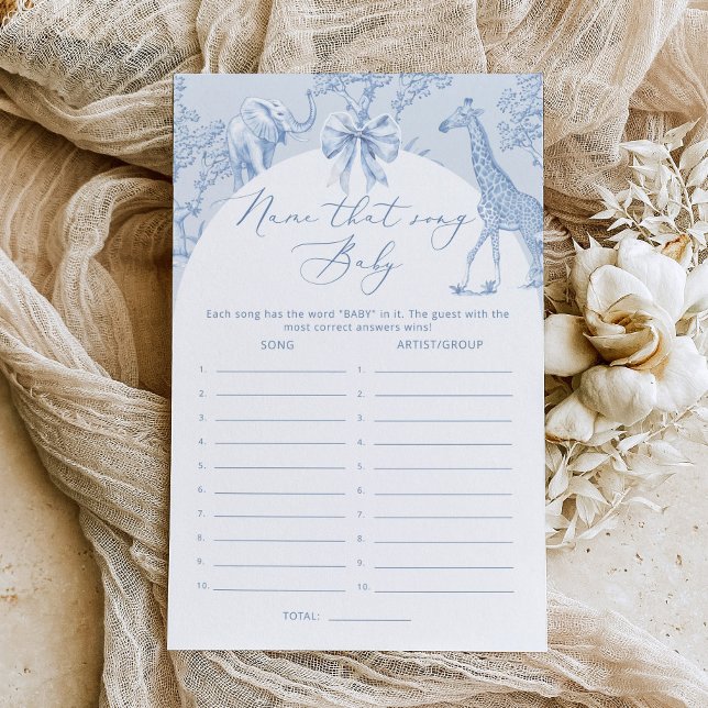 Toile de Jouy Chá de fraldas Nomeie esse jogo de m (Criador carregado)