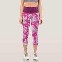 Tóile de jouy, cor-de-rosa-floral