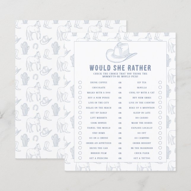 Toile De Jouy Cowboy - Poderia Ela Preferencialmen (Frente/Verso)