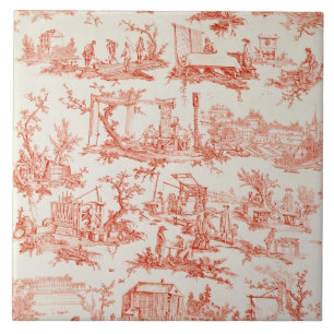 Toile de Jouy, ilustrando os processos de manuf