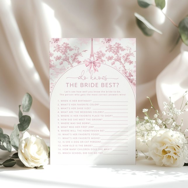 Toile de Jouy Paris Who knows the bride best game (Criador carregado)