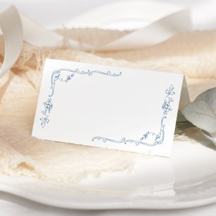 Toile de jouy quadro elegante cartões de casamento