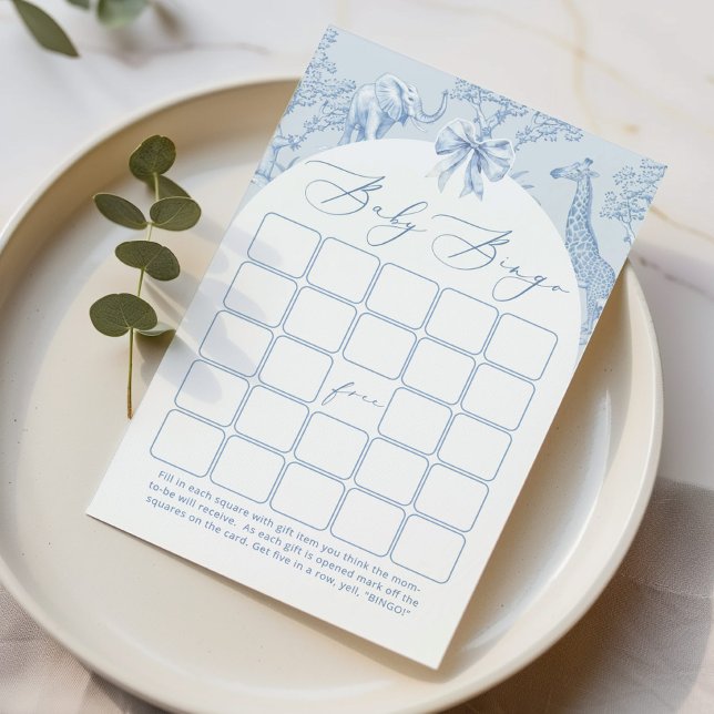 Toile de jouy Safari animais Jogo de bingo de bebê (Criador carregado)