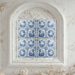 Toile De Juoy Pastoral Rústico País Azul Francês