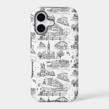 Toile de Mill City (Lowell, MA) Preto/Branco
