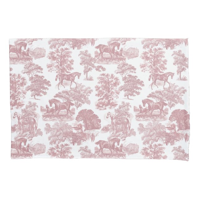 Toile Elegante de Cavalos Rústicos Rosa-Rosa Elega (Frente-Esquerda)