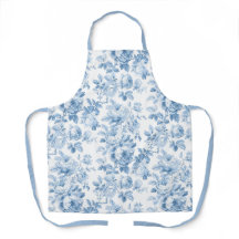 Toile Floral Azul e Branco