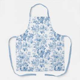 Toile Floral Azul e Branco