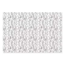 Toile Floral Preto e Branco Elegante