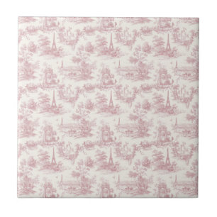Toile Francês Rosa Romântico Padrão Campo (3)