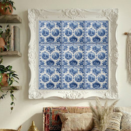 Toile Francesa Vintage Cenário Rural Pastoral