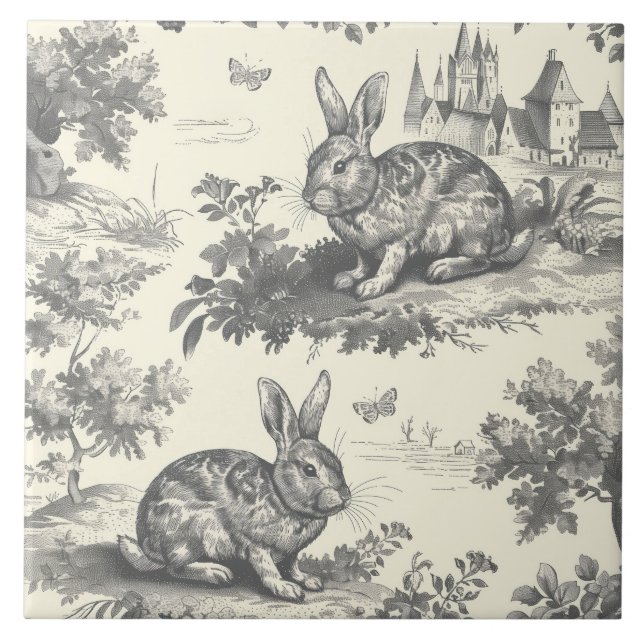 Toile Rabbit Vintage Woodland (Frente)