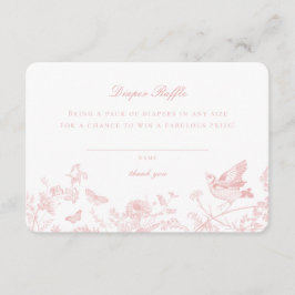 Toile Rosa De Jouy Fralda Raffle Convite Inserção