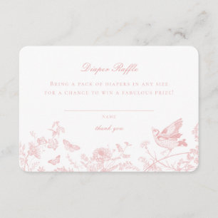 Toile Rosa De Jouy Fralda Raffle Convite Inserção