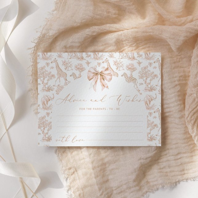 Toile Safari Advice e desejos ao cartão dos pais (Criador carregado)