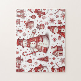 Toile Snowman Holiday Jigsee Quebra-cabeça