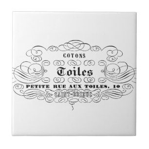 toiles franceses do algodão da tipografia do