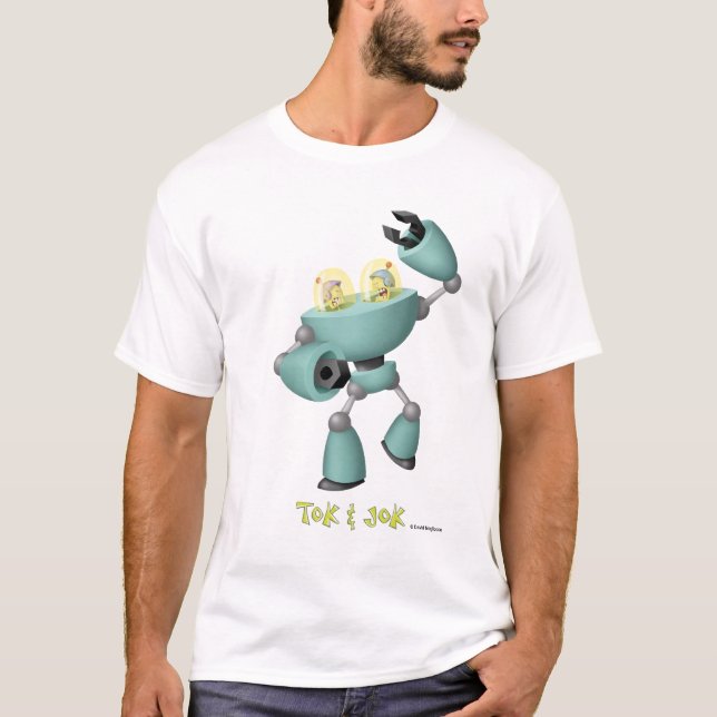 Tok & Jok TokBot vs. JokBot Camisas Brancas (Frente)