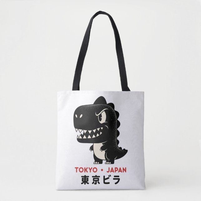 TOKYO JAPAN GODZILLA TOTE BAGS (Frente)
