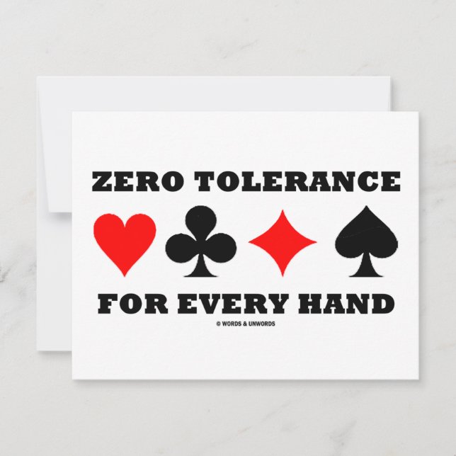 Tolerância Zero Para Cada Mão (Frente)