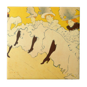 Tolouse-Lautrec Dancing Girls Yellow Poster Art