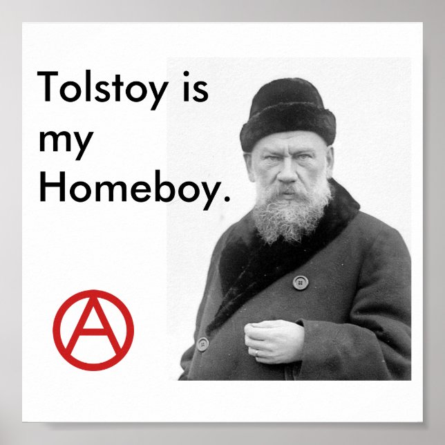 Tolstoy é meu poster Ficar em casa _Anarquia (Frente)