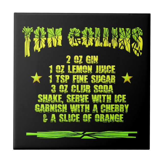 Tom Collins azulejo (Frente)